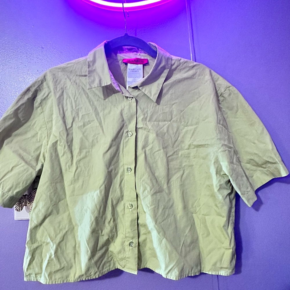 Light Green Button-Up Shirt Max & Co